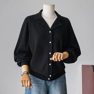 (안나앤플러스) A. 라엘 진주 카라 가디건[가디건D0822I02] 빅사이즈