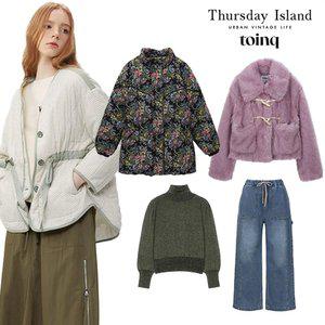 [페이 7%][30%쿠폰+무료배송] 써스데이아일랜드 외 여성연합 아우터 특가!! UP TO 87%