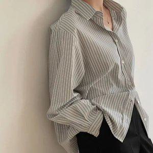 베로나 데일리 스트라이프 셔츠 봄 가을 데일리룩 출근룩