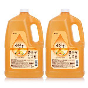 [내일도착]자연퐁 주방세제 오렌지 용기형 3.1kg 2게