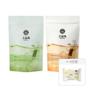 오설록 찬물녹차 20입, 1개 + 찬물 루이보스 티 20입, 1개 + 증정(그린티웨하스)