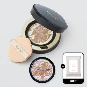 (40%+7%묶음할인/+클렌징티슈)에이지투웨니스 시그니처 에센스커버팩트 마스터 더블커