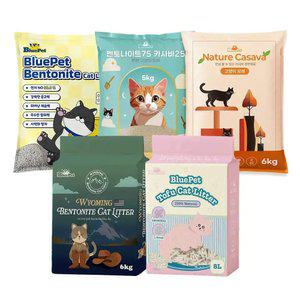 블루펫 고양이모래 벤토나이트 18kg 두부모래 카사바 벤토카사바 혼합 와이오밍 대용량