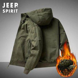 JEEP SPIRIT 남성  후리스 후드 집업 점퍼 바람막이 양털 뽀글이 자켓