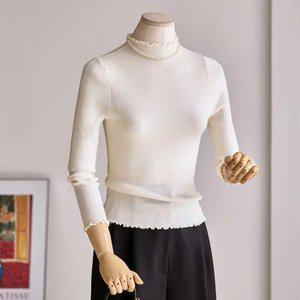 [커스텀에이블] 웨이브 반목 슬림 니트_T2510KN138D