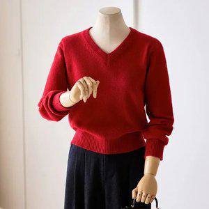 [커스텀에이블] 데일리 V넥 시보리 니트_T2510KN142D