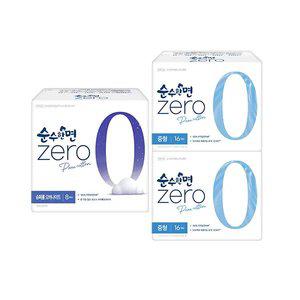 순수한면 제로 중형 ,16입, 2개 + 제로 슈퍼롱 오버나이트 8입, 1개