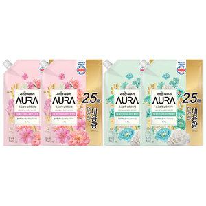 아우라 초고농축 섬유유연제 리필 1.7L, 윌유메리미, 2개 + 스모키머스크, 2개