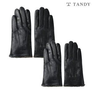 탠디 블랙모던 스마트터치 여성용 가죽장갑 1개+1개