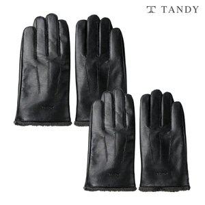 탠디 블랙모던 스마트터치 남성용 가죽장갑 1개+1개