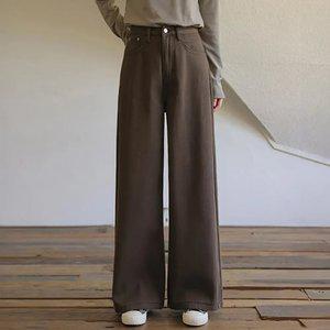 핏조절 스냅버튼 융기모 코튼팬츠(숏/기본/롱)