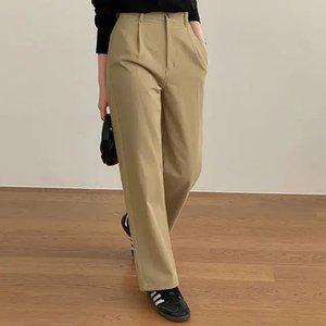 칸테 데일리 와이드 핀턱 코튼 팬츠  봄 가을 데일리룩 출근룩