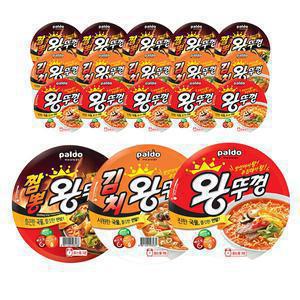 팔도 짬뽕왕뚜껑, 110g, 6개 + 김치왕뚜껑, 110g, 6개 + 왕뚜껑, 110g, 6개