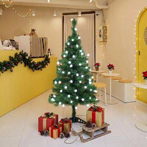 90cm 풍성한 스카치 트리 + LED 앵두전구 세트 백색