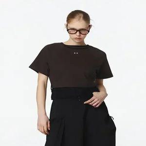 여성 우븐 배색 MTM (다크브라운)_5LB5915