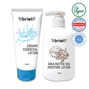 ㅇ브리엘 크리미 에센셜 로션 160ml+시어버터 10% 모이스처 로션 300g