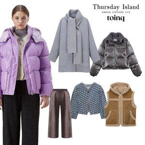 [페이 7%][30%쿠폰+무료배송]써스데이아일랜드&미쏘 FW오픈 특가세일!! 코트 패딩 점퍼