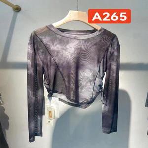 시스루 힙 레이스 레이어드 트렌디 긴팔 티셔츠 롱 망사 나염 라운드넥 가을