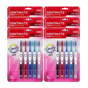 [크리오] 덴티메이트 데일리 캐비티케어 탄력모 칫솔 10입x3세트