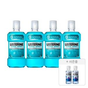 리스테린 쿨민트 750ml, 4개+증정(캐비티케어 마일드 100ml, 2개)