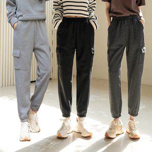 스트릿 무드 윈터 기모 카고조거팬츠