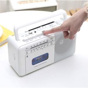 FM AM 라디오 클래식 레트로 아날로그 SD TF 음원 USB 포터블 카세트 플레이어