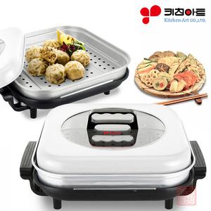 키친아트 전기팬 찜기 겸용 KSJ-4538EP 전기그릴 잔치팬 다이아몬드그릴코팅 전팬 삼겹