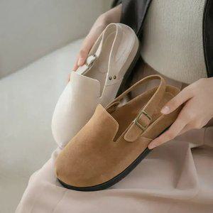 SOVO 코벤트 스웨이드 착화감 좋은 단화 슬링백 여성단화 가을신발 4cm