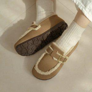 SOVO 벨리치 코지 퍼안감 털단화 2cm