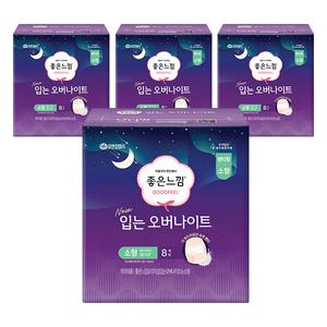 좋은느낌 입는 오버나이트, 소형, 8매, 4개