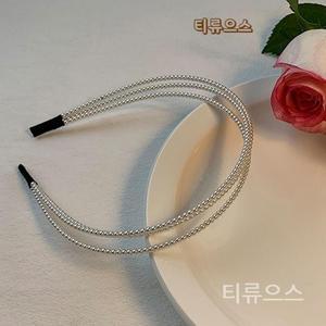 진주 보석 머리띠 헤어밴드 넓은 플라스틱 티류으스