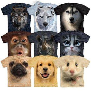 오랑우탄 동물 티셔츠 반팔 여름 3D 남성용 웃긴 선물 단체티 의류