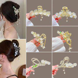 G15-G50 나비 나뭇가지 꽃 태슬 클립집게핀 빅사이즈 헤어 집게핀 빅사이즈 머리핀