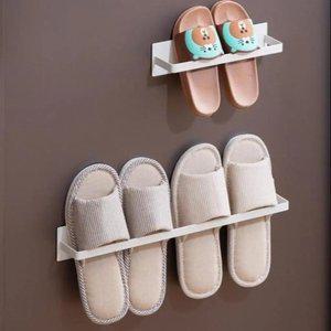 자석 실내화 거치대 무타공 자석타입 현관문 수납 걸이 신발걸이 슬리퍼 정리대 출입