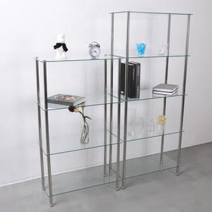 레이 모듈 강화 유리 수납장 거실 유리 선반 장식장 진열장 4종