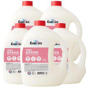 크린톡 구연산 섬유유연제 2.5L 5개 핑크피오니향