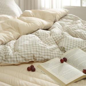 플로라 인디체크 순면 100% 사계절 차렵이불 4컬러