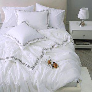 플로라 블랑 럭셔리 자수호텔침구 이집트산 순면 60수 차렵이불 2컬러