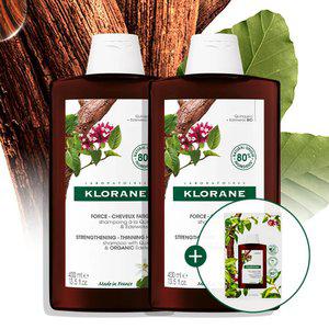 [두피강화] 퀴닌 에델바이스 샴푸 400ml 2개 (+샴푸 7ml)