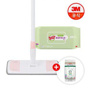 [최종 17,920원] 3M 표준형/대형 파스텔핑크 이지클린 막대걸레(선택)+물걸레40매+사은
