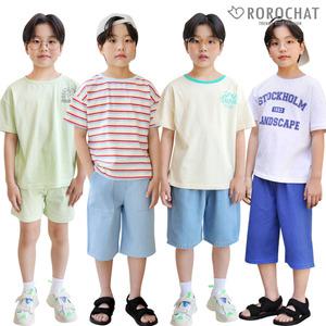 [로로샤] 남아 유아 아동 여름 데일리 베이직 상하복 반팔티 반바지 아우터 등원룩 얼