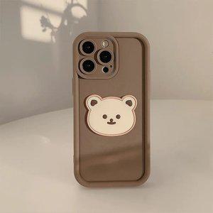 최신 귀여운 아이폰 케이스 브라운 곰돌이 / 핸드폰케이스 아이폰17 16 15 14 13 12 1