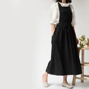 면 패브릭 앞치마 원피스 롱 공방 꽃집 어린이집 카페 바리스타 방수 주방앞치마 OKA-