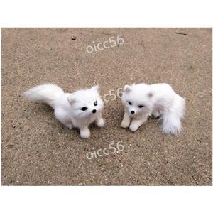 화이트 북극 여우 인형 동물 구미호 애착 봉제 수면