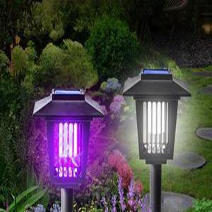 1+1 전기 살충 조명 모기킬러 야외 정원 태양광 방수 램프 태양열 충전