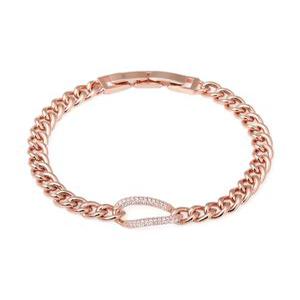 니콜 / 14Kgp 여자 패션 볼드 레이어드 로즈골드 체인 예쁜 우정 팔찌