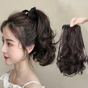 마이바이 포니테일 웨이브 인모 여성 내츄럴 가발 묶음머리 올림머리 헤어피스