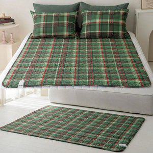 겨울 방한 국산 절전 온도 조절 전기요 전기 장판 카본 탄소 체크 매트 105X180 싱글