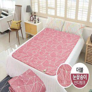 겨울 방한 국산 절전 온도 조절 전기요 전기 장판 매트 인디핑크 135X180 더블