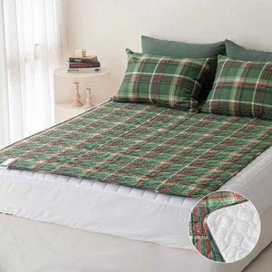 겨울 방한 국산 절전 온도 조절 전기요 전기 장판 카본 탄소 매트 체크 135X180 더블